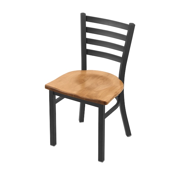 400 Jackie 18" Chair with Pewter Finish and Medium Maple Seat